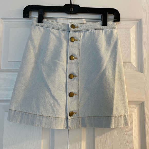 American Apparel Button Front A-Like Skirt (Sz: S) - Picture 2 of 2